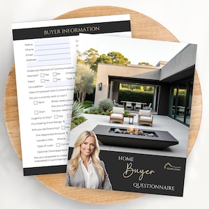 Buyer Questionnaire, Real Estate Buyer Information Form, Fillable PDF & Canva Template, Digital Real Estate Questionnaire, Buyer Intake Form