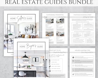 Listing Presentation & Buyer Presentation, Real Estate Templates, Buyers Guide and Sellers Guide Bundle, Packet and Buyer Packet