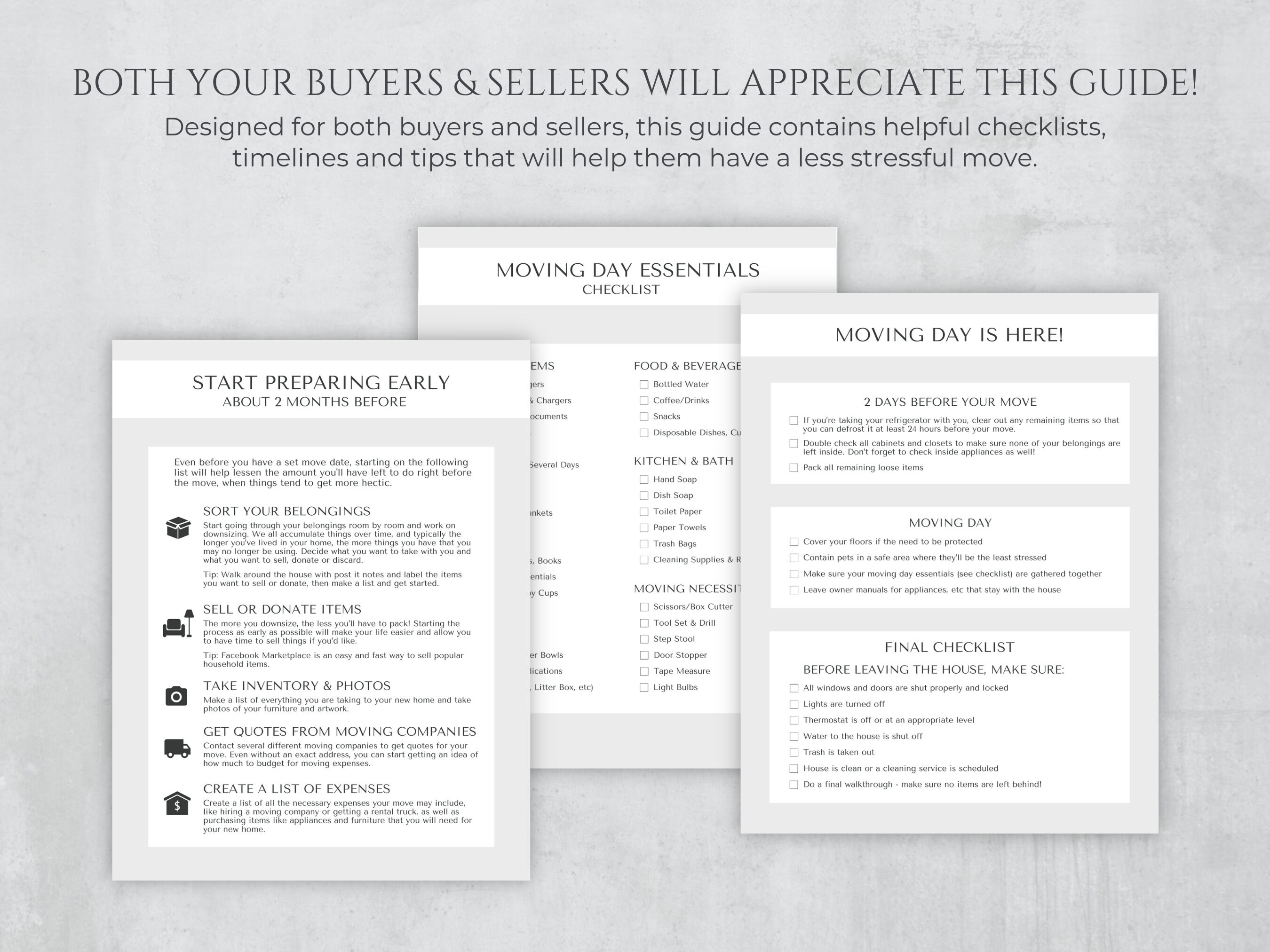 Moving Guide, Moving Checklist for Realtors, Moving Guide Real Estate ...