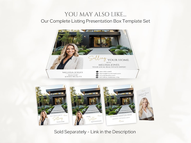 Modern Real Estate Property Brochure, Luxury Listing Brochure Canva Template, 4 Page Property Flyer, For Sale Flyer, Real Estate Marketing image 9