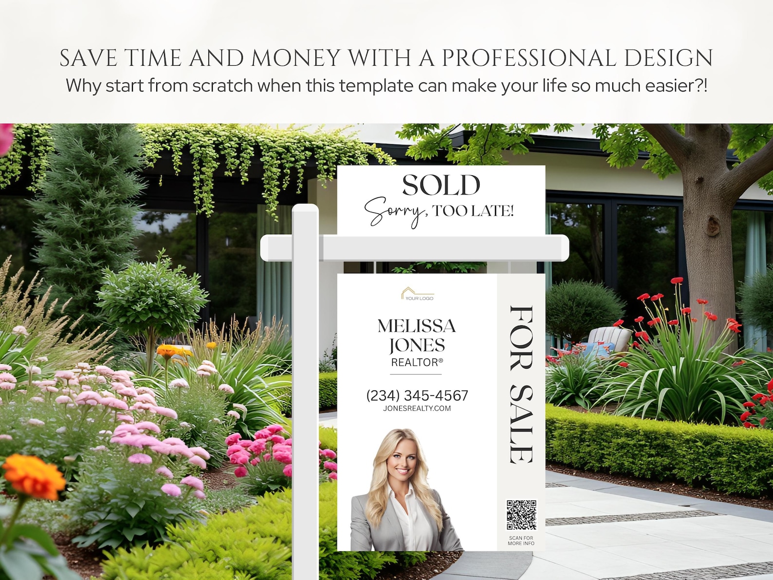 Relator Sign Rider Real Estate for Sale Sign Template + 80 Sign Rider Designs, Realtor ...