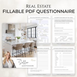 Real Estate Seller Information Sheet, Luxury Listing Packet, Realtor Seller Questionnaire, Seller’s Property Intake Form, Fillable PDF