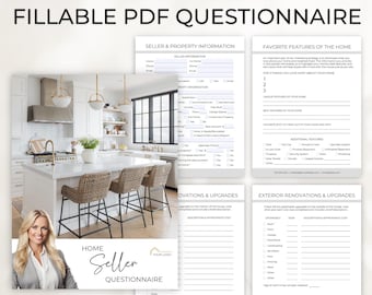 Real Estate Seller Information Sheet, Luxury Listing Packet, Realtor Seller Questionnaire, Seller’s Property Intake Form, Fillable PDF