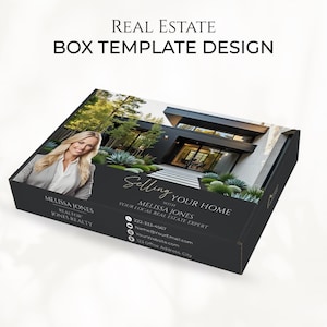 Pre Listing Presentation Box Template, Modern Real Estate Box, Luxury Real Estate Mailer Box Cover Design, Home Seller Box Canva Template