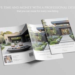 Modern Real Estate Property Brochure, Luxury Listing Brochure Canva Template, 4 Page Property Flyer, For Sale Flyer, Real Estate Marketing image 6