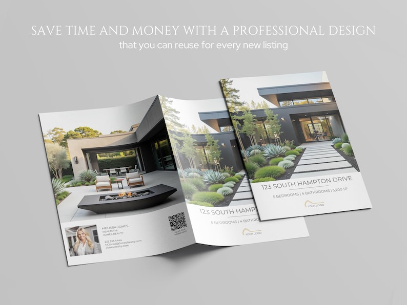 Modern Real Estate Property Brochure, Luxury Listing Brochure Canva Template, 4 Page Property Flyer, For Sale Flyer, Real Estate Marketing image 6