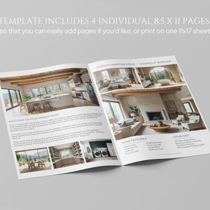 Modern Real Estate Property Brochure, Luxury Listing Brochure Canva Template, 4 Page Property Flyer, For Sale Flyer, Real Estate Marketing image 5