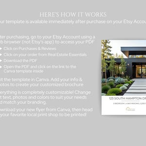 Modern Real Estate Property Brochure, Luxury Listing Brochure Canva Template, 4 Page Property Flyer, For Sale Flyer, Real Estate Marketing image 8