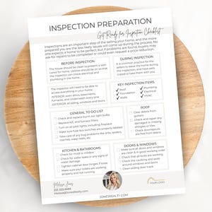 Inspection Checklist, Real Estate Seller Checklist, Home Inspection Preparation Checklist, Help Sellers Prepare for a Home Inspection
