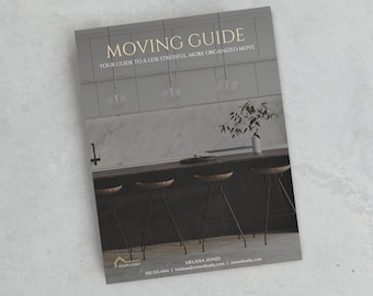 Real Estate Moving Guide with Checklist for Home Buyers & Home Sellers, Moving Checklist Packet, Relocation Guide, Moving Planner
