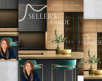 Luxury Listing Presentation for Real Estate, Home Seller Guide Packet, Black & Gold Real Estate Templates, Luxury Realtor Sellers Guide