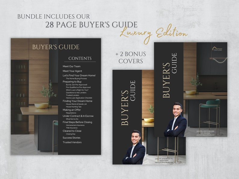 Luxury Seller Guide and Buyer Guide Bundle, Real Estate Templates Buyer ...