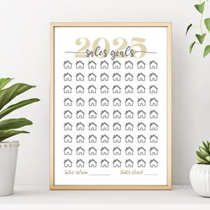 Goal Chart, Real Estate Goal Sheet, Realtor Success Tracker, Real Estate House Goal Chart, Realtor Sales Tracker, Goal Setting 2025