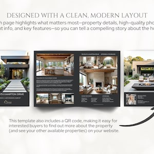 Luxury Real Estate Listing Brochure, 4 Page Modern Real Estate Flyer, Luxury Real Estate Marketing, New Listing Property Brochure Template bild 3