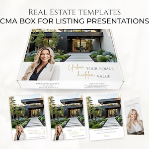 CMA Box Set, Real Estate Box Templates Kit, Listing Presentation Box, Luxury Real Estate Seller Box, Modern Real Estate Marketing Templates