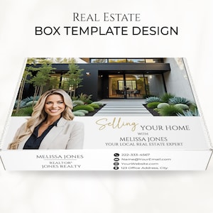 Modern Real Estate Listing Presentation Box Template, Pre Listing Box Cover Design, Home Seller Boxes, Real Estate Marketing Template, Canva