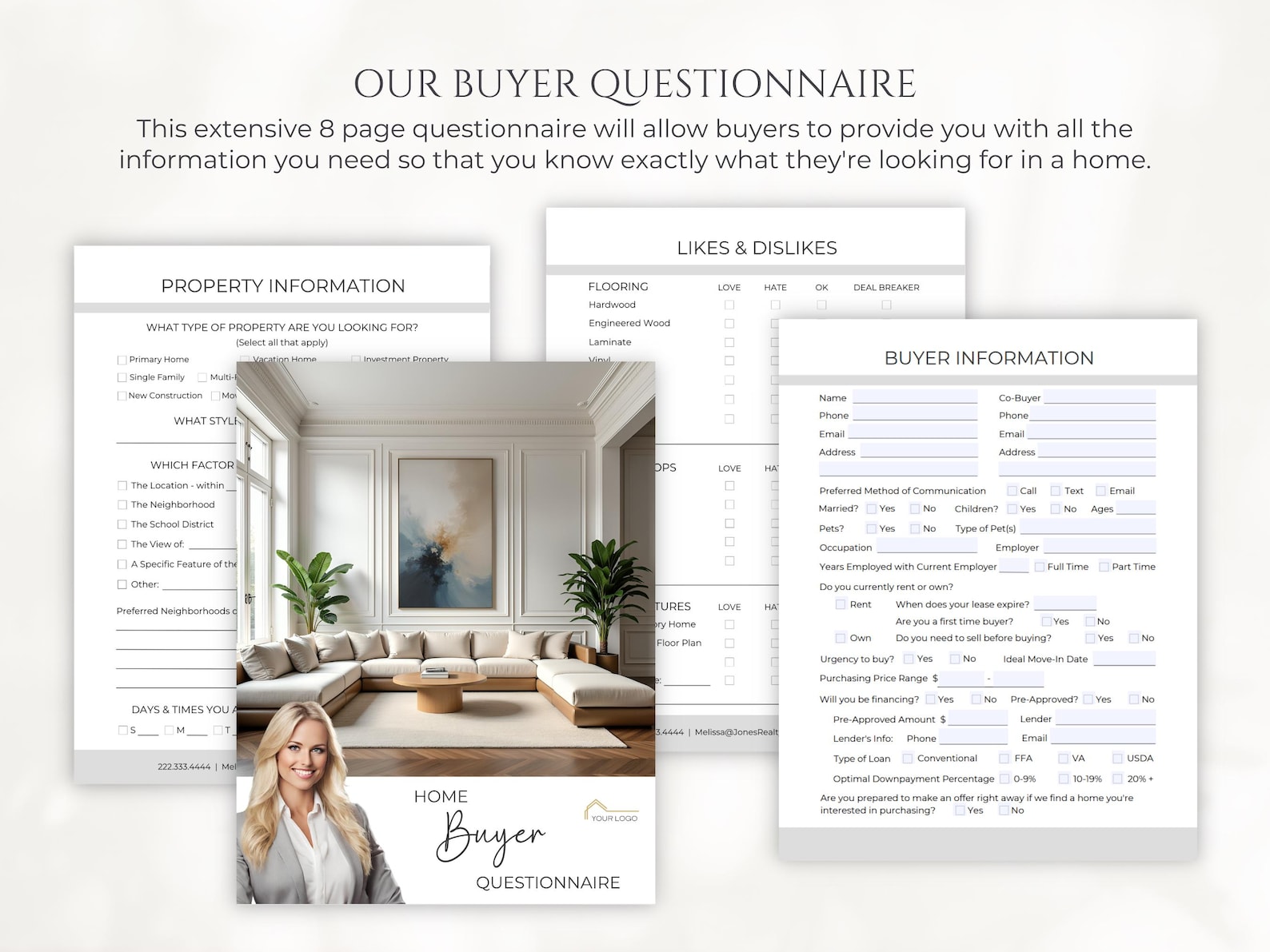 Photo inspiration: Luxury Real Estate Buyer Seller Questionnaire Realtor Consultation Photo Inspiration