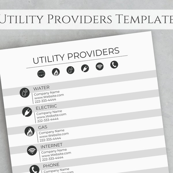 Real Estate Utility Sheet Etsy