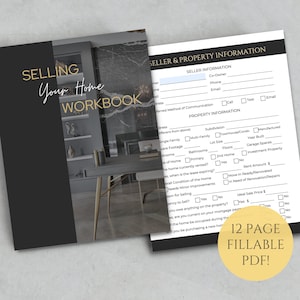 Selling Your Home Workbook, Real Estate Seller Questionnaire, Realtor Seller Packet, Sellers Prelisting Questionnaire, Seller Intake Form
