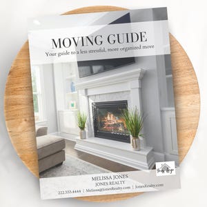Moving Guide for Buyers & Sellers, Moving Checklist, Moving Planner, Real Estate Relocation Guide, Packing Checklist, Realtor Lead Magnet