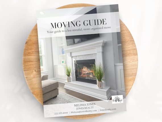 Moving Guide for Buyers & Sellers, Moving Checklist, Moving Planner, Real Estate Relocation Guide, Packing Checklist, Realtor Lead Magnet