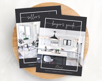 Listing Presentation & Buyer Presentation Packet for Realtors, Modern Real Estate Buyers Guide and Sellers Guide Templates, Canva