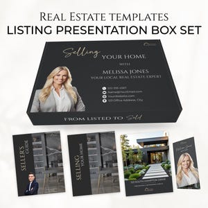 Real Estate Box Templates for Your Listing Presentation, Prelisting Package, Listing Boxes, Luxury Real Estate Marketing Kit, Seller Boxes
