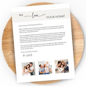 Home Offer Letter Template, Home Buyer Offer Letter, Real Estate Letter to Seller, Home Love Letter Canva Template, We Love Your Home Letter