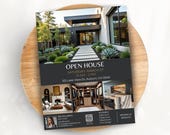 Modern Real Estate Flyer, Open House Flyer Template, Realtor Open House Flyer with QR Code, Real Estate Marketing, Open House Canva Template