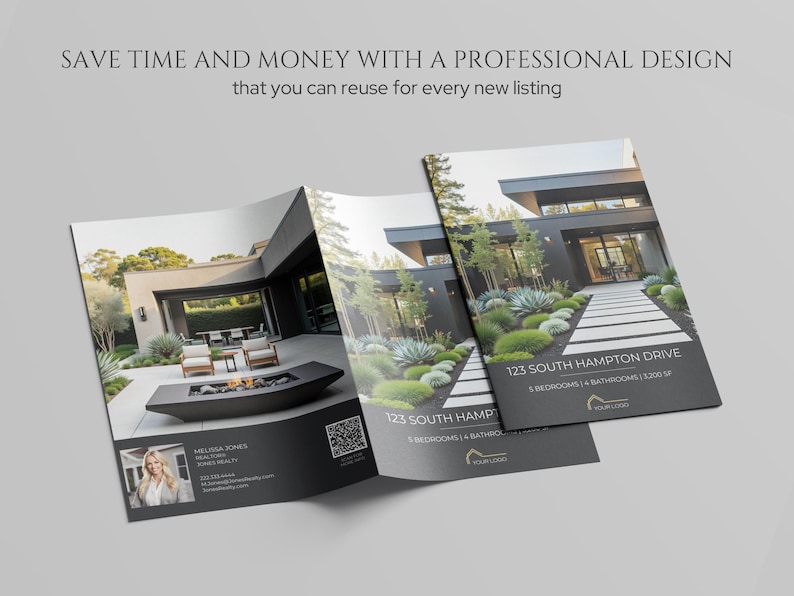 Luxury Real Estate Listing Brochure, 4 Page Modern Real Estate Flyer, Luxury Real Estate Marketing, New Listing Property Brochure Template bild 7