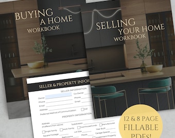Home Buyer Packet & Seller Packet Real Estate Agent Questionnaire, Seller Workbook, Buyer Workbook, Realtor Buyer Packet, Pre-Listing Packet