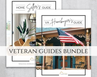 Veteran Homebuyer Guide & Seller Guide, Real Estate Guides Bundle, VA Home Buyers Guide for Veterans and Listing Presentation Template