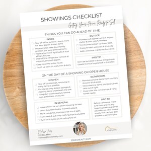 Real Estate Showings Checklist: PDF & Editable Canva Template