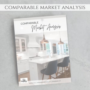 CMA Real Estate Template, Comparable Market Analysis Packet, Prelist Packet, Appraisal Packet, Seller Packet Insert, List Presentation image 1