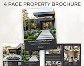 Luxury Real Estate Listing Brochure, 4 Page Modern Real Estate Flyer, Luxury Real Estate Marketing, New Listing Property Brochure Template