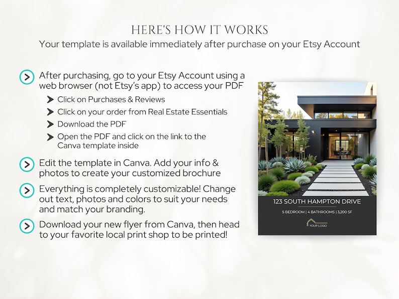 Luxury Real Estate Listing Brochure, 4 Page Modern Real Estate Flyer, Luxury Real Estate Marketing, New Listing Property Brochure Template bild 9