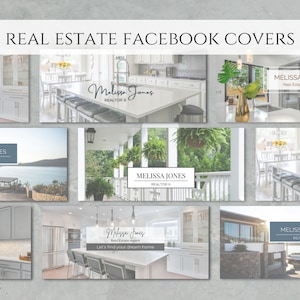 5 Real Estate Facebook Cover Template Designs | Facebook Banner | Real Estate Marketing | Realtor Social Media Branding
