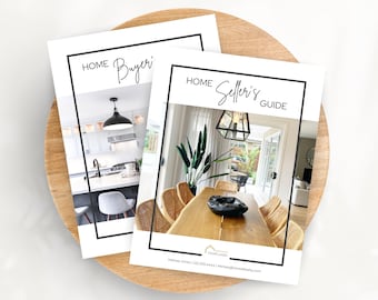 Modern Real Estate Seller Guide and Buyer Guide Bundle, Buyer Presentation & Listing Presentation, Real Estate Marketing Canva Templates