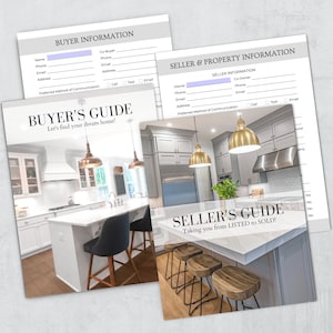Realtor Buyer Packet and Listing Presentation Packet, Real Estate Templates, Home Seller Guide and Homebuyer Guide & Questionnaire Bundle