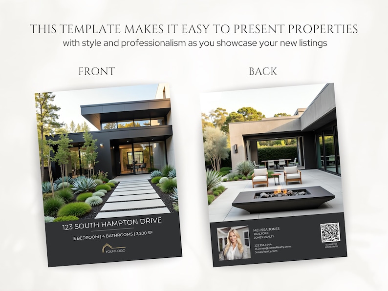 Luxury Real Estate Listing Brochure, 4 Page Modern Real Estate Flyer, Luxury Real Estate Marketing, New Listing Property Brochure Template bild 4