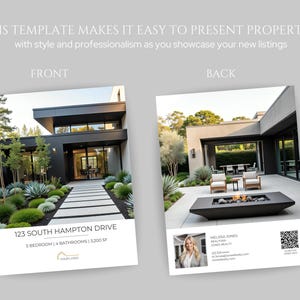 Modern Real Estate Property Brochure, Luxury Listing Brochure Canva Template, 4 Page Property Flyer, For Sale Flyer, Real Estate Marketing image 4