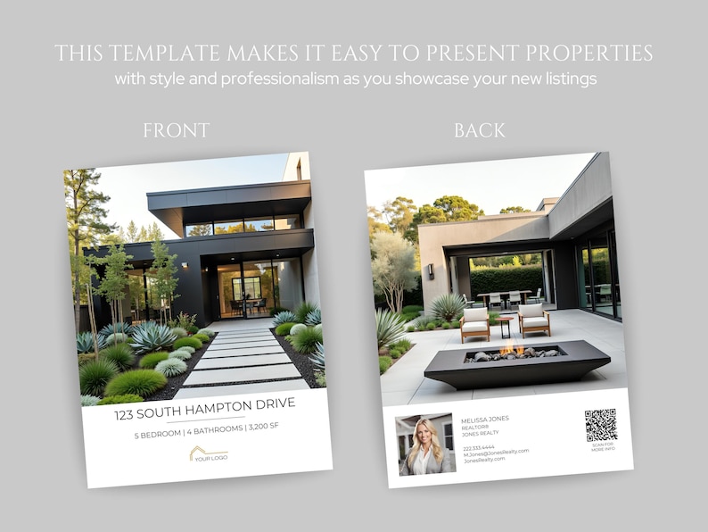 Modern Real Estate Property Brochure, Luxury Listing Brochure Canva Template, 4 Page Property Flyer, For Sale Flyer, Real Estate Marketing image 4