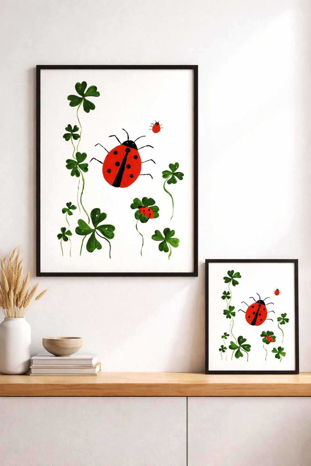 Ladybug Wall Art Printable, Nursery Decor, Kids Room Wall Art, Cute ...