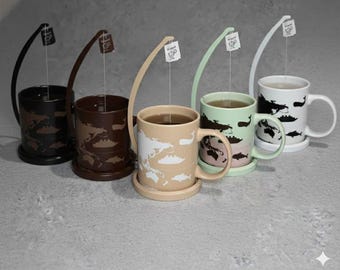 Soporte para bolsitas de té impreso en 3D / Percha antideslizante para bolsitas de té / Accesorio de cocina estético / Decoración del hogar con estilo