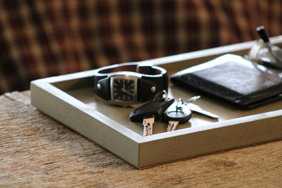 Concrete Tray Catchall Tray Valet Tray Nightstand Etsy