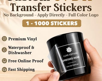 Custom Logo UV DTF Stickers, Waterproof Transfer Decals For Business, Bulk Options