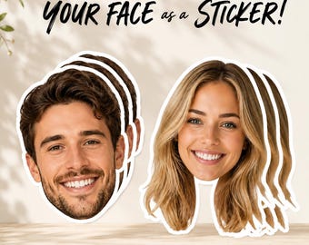 Custom Face Stickers, Die Cut Photo Sticker, Waterproof Labels for Parties & Events