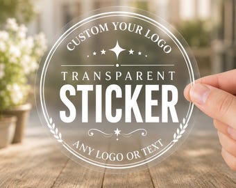 Custom Clear Stickers, Logo Transparent Sticker, Waterproof Die Cut Vinyl Labels