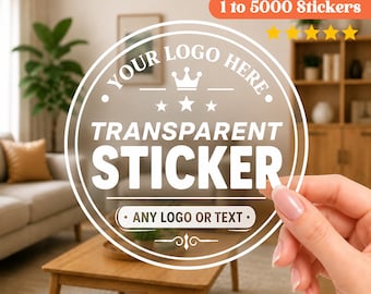 Custom Logo Clear Stickers, Die Cut Vinyl Labels, Waterproof Sticker