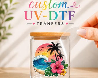 Custom Logo UV DTF Transfers, Waterproof Stickers, Full Color Decals for Branding